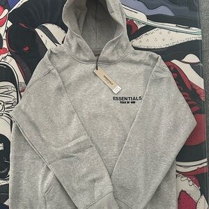 Fear of God Essentials Light Gray Hoodie